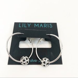 Lily Maris Rhinestone Hoop Earrings